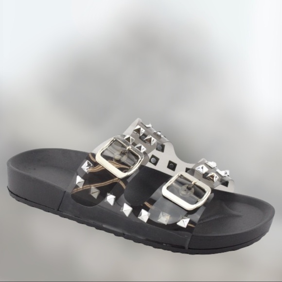 New! Studded Purple Jelly Sandal Slides - Picture 8 of 9